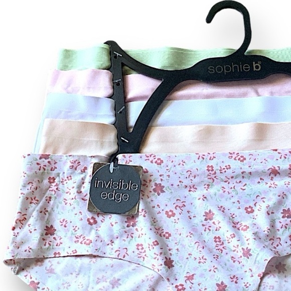 sophie b. Invisible Edge Hipster Panties Soft Pastel Colors 5 Pair Size … - Picture 7 of 7